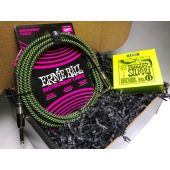 Ernie Ball P03221 3 sets Regular Slinky & Cable Gift Bundle 