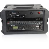 Gator G-PRO R-6U-19 6U, 19″ Deep Molded Audio Rack; W/ Wheels