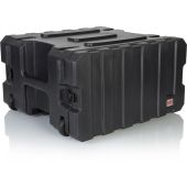 Gator G-PRO R-6U-19 6U, 19″ Deep Molded Audio Rack; W/ Wheels