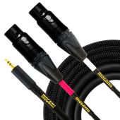 Mogami 3.5 TRS to Dual XLRF 15 ft (GOLD 3.5 2 XLRF 15)
