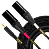 Mogami 3.5 TRS to Dual XLRM 3 ft (GOLD 3.5 2 XLRM 03)