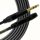 Mogami HEADPHONE EXTENSION female 1/4 TRS to male TRS 25 feet (GOLD EXT-25)