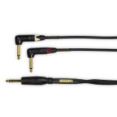 Mogami Stereo Guitar 1/4 TRS to dual R/A TS, 3 foot fan 12 ft (GOLD GTS-12R)