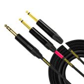 Mogami INSERT or LEFT/RIGHT SPLIT TRS TO Dual TS 2 FT (GOLD INSERT TS-02)