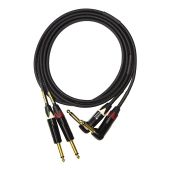 Mogami Stereo Keyboard R/A 1/4 TS to 1/4 TS 20 ft (GOLD-KEY-S-20R)