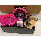 The Ernie Ball & D'Addario Pink Guitar Player Gift Bundle