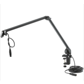 K&M 23860 Microphone Desk Boom Arm with XLR Cable (Black) USED (Luigi )