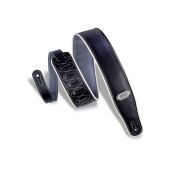 Levy's Guitar Straps M26VCP-BLK_GRY Black & Grey Leather Strap
