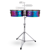 LP TONY SUCCAR SIGNATURE TIMBALES - RAINBOW CHROME/BLACK NICKEL LP257-TS
