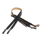 Levy's Accordion Straps M18-BLK Black Leather strap 