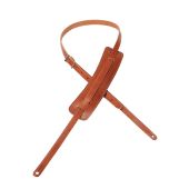 Levy's Guitar Straps M25-BRN 5/8 in. veg-tan leather guitar strap. Holly Deluxe Series beauty and craftsmanship