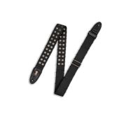 Levy's MC8TWEY-BLK Cotton Guitar Strap Black With Brass Eyelets 