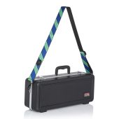 Levy&#039;s Case Straps MCS-006Case Strap With Printed Navy and Green Stripe Pattern