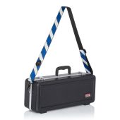 Levy&#039;s Case Straps MCS-007 Spirit Case Strap With Printed Navy and Grey Stripe Pattern