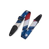 Levy's MDP-US Polyester Guitar Strap with Sublimation Printed Distressed Flag Design