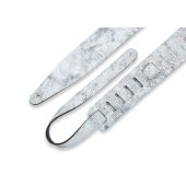Levy&#039;s Guitar Straps MG317BOG-WHT  White Distressed leather strap w/ garment backing