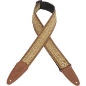 Levy's Guitar Straps MGHJ2-005 Jacquard Guitar Strap With Garment Leatherer