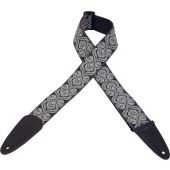 Levy's Guitar Straps MGJ-001 Black & Grey Designs Guitar Strap 