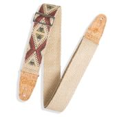 Levy's Guitar Straps MH8P-002 2"" Hemp Webbing Guitar Strap with Ink Printed Diamond Design
