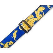 Levy&#039;s Guitar Strap MNSP2-002 Blue &amp; Gold Australian Theme Guitar Strap