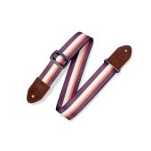 Levy's Guitar Straps MP2-001 Burgundy, Orange & White Lines