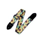 Levy's MP2-009 Sunflower Design Sublimation Guitar Strap w/ Suede Ends