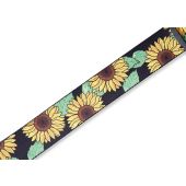 Levy&#039;s MP2-009 Sunflower Design Sublimation Guitar Strap w/ Suede Ends