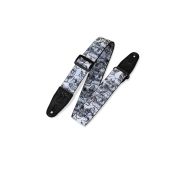 Levy's MPD2-048 Skeleton Sketches Guitar Strap White & Black 