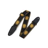 Levy's Guitar Straps MPJG-SUN-BLK jacquard weave Sun Color Black 