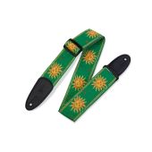 Levy's Guitar Straps MPJG-SUN-GRN Sun Design Jacquard Weave