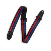 Levy's MPJR-006 Guitar Strap Color RED, Black & Blue