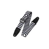 Levy's Guitar Strap MPS2-064 Black & White Stripes Target 