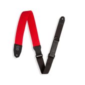 Levy's MRHC-RED Red Cotton Leather Guitar Strap