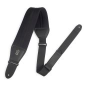Levy's Guitar Strap MRHNP3-BLK Black Webbing And Leather With Polyester