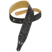 Levy's Guitar Straps MS17T05-BLK Suede Bats Black 