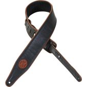 Levy's Guitar Straps MSS17-BLK Color Black Caramel Trim 