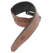 Levy's Bass Guitar Straps MSS2-4-XL-BRN Brown Leather Strap