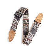 Levy's Guitar Straps MX8-002 Zanzibar Print on Natural Cotton Webbing 