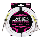 Ernie Ball P06047 White Instrument Cable Angle 20 Feet