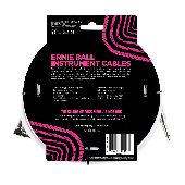 Ernie Ball P06047 White Instrument Cable Angle 20 Feet