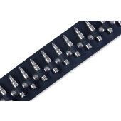 Levy&#039;s Guitar Straps PM28-2B-BLK Rebel Leather Series Guitar Strap BLACK 