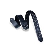 Levy's Guitar Straps PM28-2B-BLK Rebel Leather Series Guitar Strap BLACK 