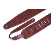 Levy&#039;s Guitar Straps PM44T01-WAL &quot;Oak &amp; Acorns: Embossed Leather Guitar Strap Series&quot;