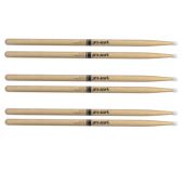 PROMARK TX2BN Drum Sticks 2B Hickory Nylon Tip 3 Pairs Bundle 