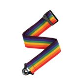 D'Addario Auto Lock Polypro Guitar Strap, Rainbow PWSAL411