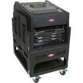 SKB Cases 1SKB19-R1406 Mighty GigRig 14U Top 6U Front Rolling Rack