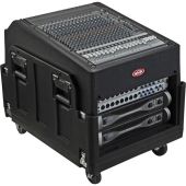 SKB Cases 1SKB19-R1406 Mighty GigRig 14U Top 6U Front Rolling Rack