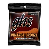 GHS Strings VN-UL Vintage Bronze™ Acoustic Guitar Strings, Ultra Light (.010-.046)